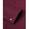 J.VER Men’s French Cuff Dress Shirts Regular Fit Long Sleeve Dress Shirt(Burgundy)
