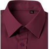 J.VER Men’s French Cuff Dress Shirts Regular Fit Long Sleeve Dress Shirt(Burgundy)