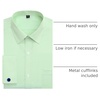 J.VER Men’s French Cuff Dress Shirts Regular Fit Long Sleeve Dress Shirt(Green)