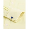 J.VER Men’s French Cuff Dress Shirts Regular Fit Long Sleeve Dress Shirt(Yellow)