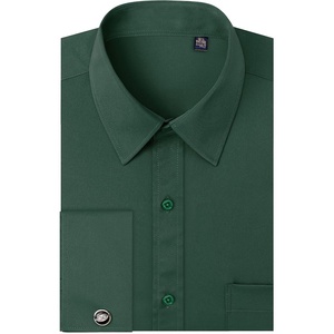 J.VER Men’s French Cuff Dress Shirts Regular Fit Long Sleeve Dress Shirt(Army Green)