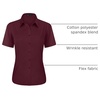 J.VER Womens Button Down Shirt Stretch Short Sleeve Dress Shirt Work Blouse(Burgundy)