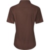 J.VER Womens Button Down Shirt Stretch Short Sleeve Dress Shirt Work Blouse(Coffee Brown)