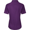 J.VER Womens Button Down Shirt Stretch Short Sleeve Dress Shirt Work Blouse(Dark Purple)