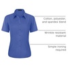 J.VER Womens Button Down Shirt Stretch Short Sleeve Dress Shirt Work Blouse(Indigo Blue)