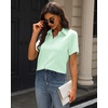 J.VER Womens Button Down Shirt Stretch Short Sleeve Dress Shirt Work Blouse(Light Green)