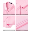 J.VER Womens Button Down Shirt Stretch Short Sleeve Dress Shirt Work Blouse(Pink)