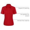 J.VER Womens Button Down Shirt Stretch Short Sleeve Dress Shirt Work Blouse(Red)