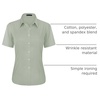 J.VER Womens Button Down Shirt Stretch Short Sleeve Dress Shirt Work Blouse(Sage Green)
