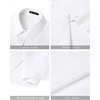 J.VER Womens Button Down Shirt Stretch Short Sleeve Dress Shirt Work Blouse(White)
