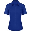 J.VER Womens Button Down Shirt Stretch Short Sleeve Dress Shirt Work Blouse(Royal Blue)