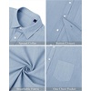 J.VER Mens Linen Shirt Short Sleeve Button Down Casual Summer Shirts(Airy Blue)