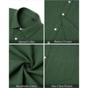 J.VER Mens Linen Shirt Short Sleeve Button Down Casual Summer Shirts(Army Green)