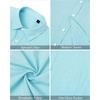 J.VER Mens Linen Shirt Short Sleeve Button Down Casual Summer Shirts(Fluorescent Blue)