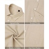 J.VER Mens Linen Shirt Short Sleeve Button Down Casual Summer Shirts(Light Khaki)