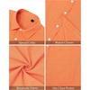 J.VER Mens Linen Shirt Short Sleeve Button Down Casual Summer Shirts(Orange)