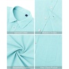 J.VER Men’s Linen Shirts Casual Button Down Long Sleeve Shirt Solid Spread Collar Summer Beach Shirts with Pocket(Mint Blue)