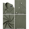 J.VER Men’s Linen Shirts Casual Button Down Long Sleeve Shirt Solid Spread Collar Summer Beach Shirts with Pocket(Olive Green)