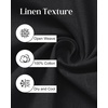 J.VER Mens Linen Textured Shirt 100% Cotton Short Sleeve Button Down Shirts(Black)