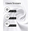 J.VER Mens Linen Textured Shirt 100% Cotton Short Sleeve Button Down Shirts(White)